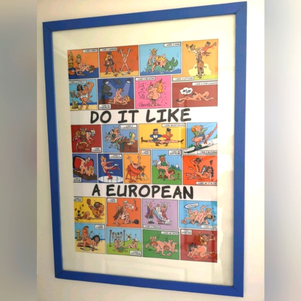 🌟HP!!!🌟SUPER RARE EU Vintage Poster from the Cartoon Strip in Belgium